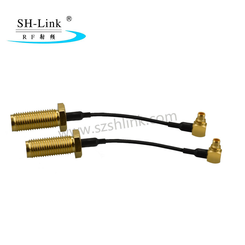 SMA  male with 086 cable to MMCX male 90 degrees