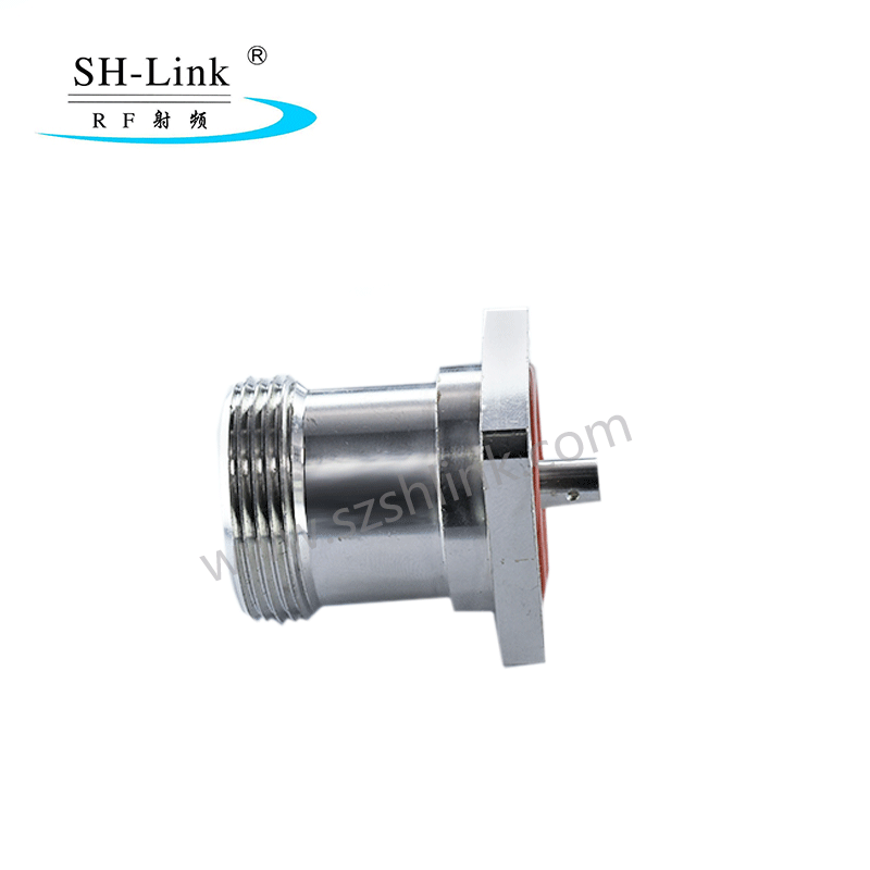 N type female connector manufacturer，N jack waterproof with flange