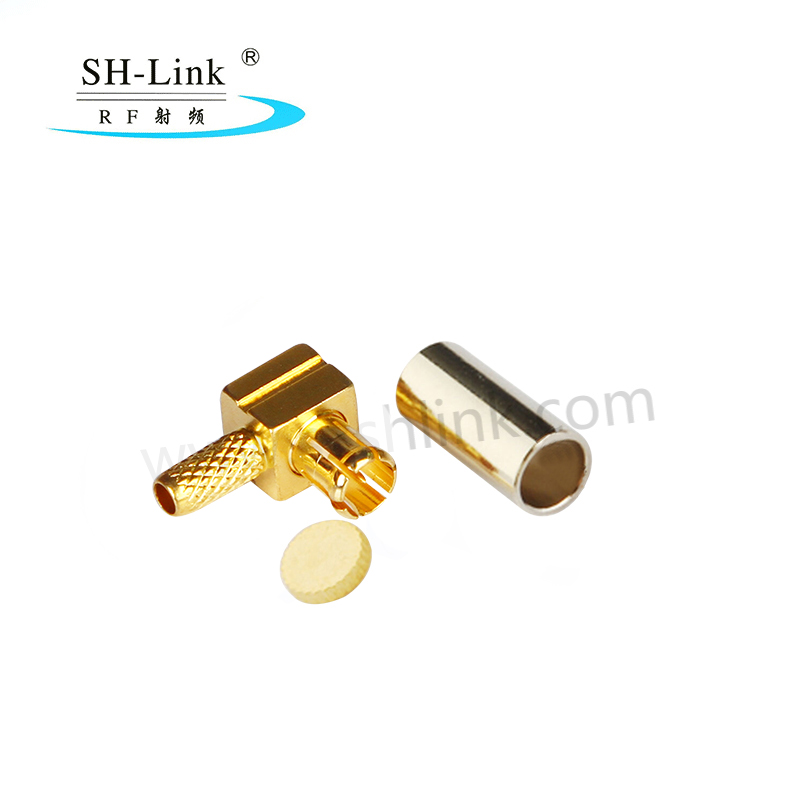 Rf coaxial connector McXjw-1.5 MCX curved male head 90 degree antenna head connected to RG174 RG316 line  (MCX-C-75JW1.5)