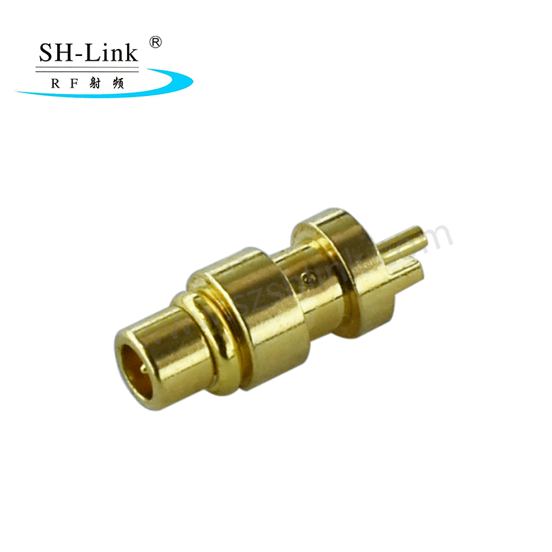 RF coaxial MMCX male connector，gold plating