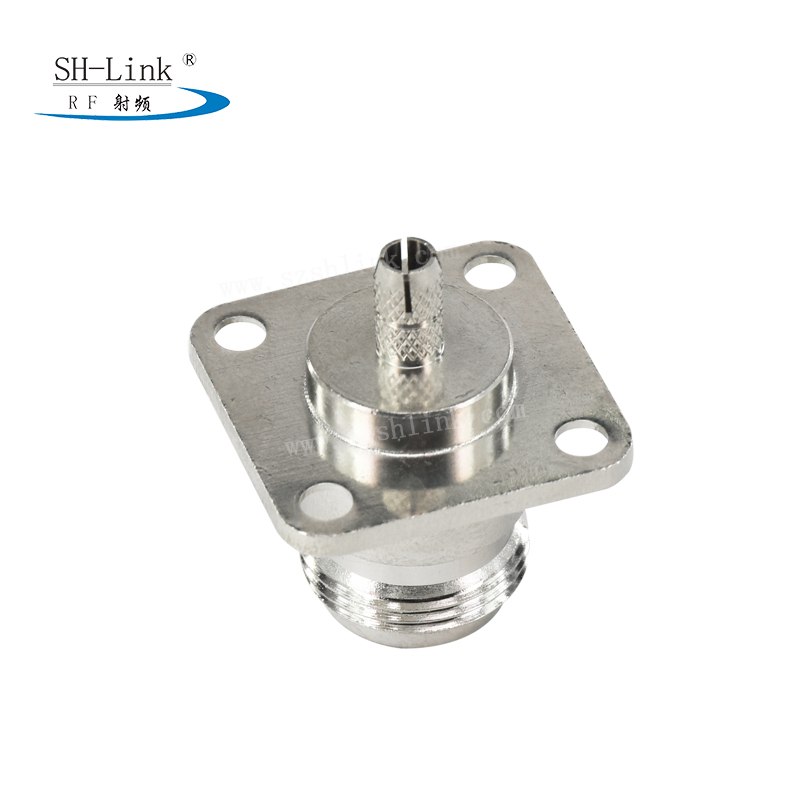 N female jack for RG174 RG316 with flange,N type coax connector bulk