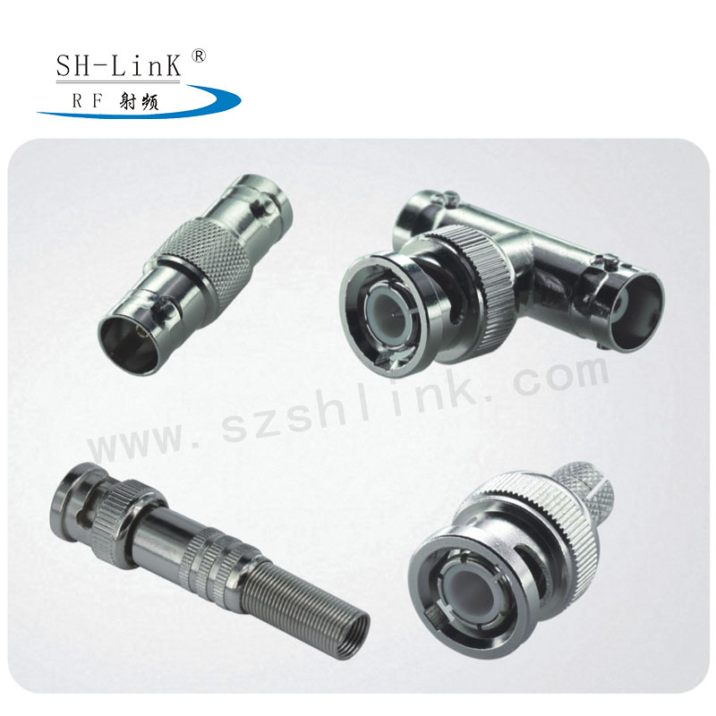 BNC male  connector,straight,nickel plated