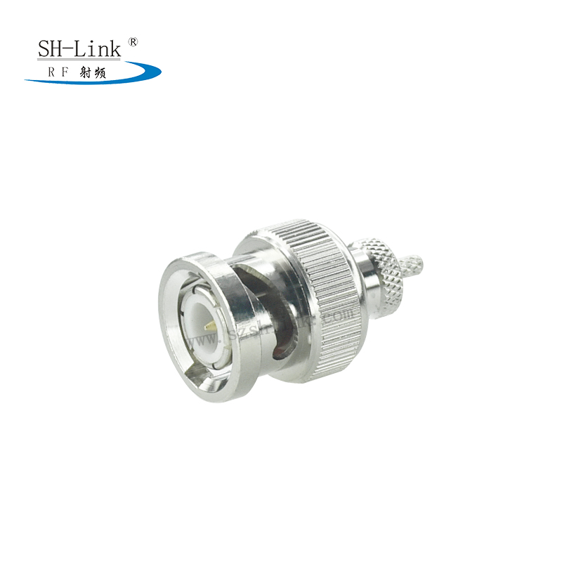 RF connector BNC male right angle Plug 75 ohm crimp RG179 for CCTV Security Video Surveillance Camera