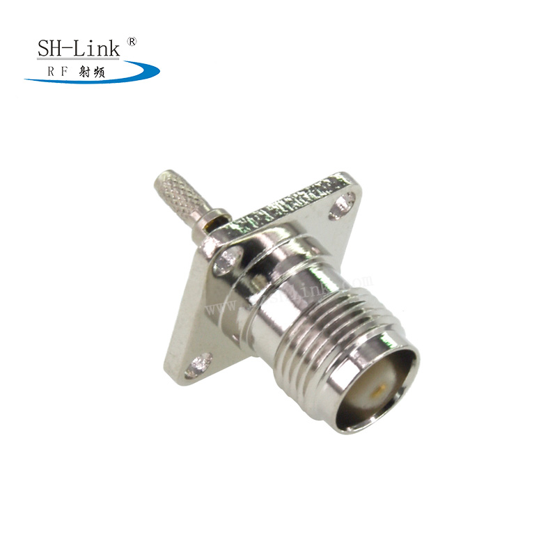 TNC type female 4 holes flange mounted receptacle rf connector tnc connector tnc coax connector