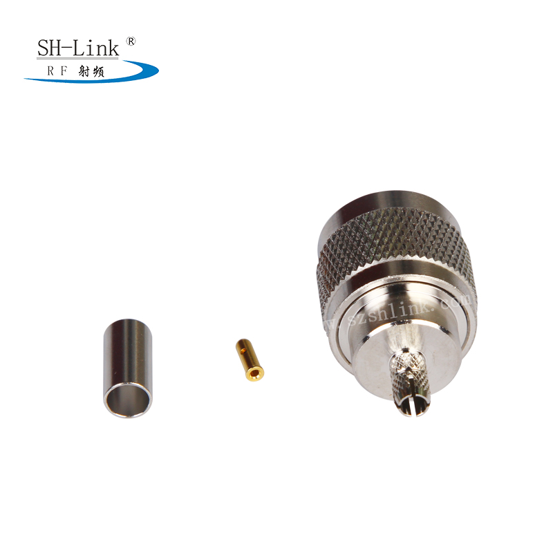 N Connectors male crimp on Rf Coaxial Connector for RG-58 Cable