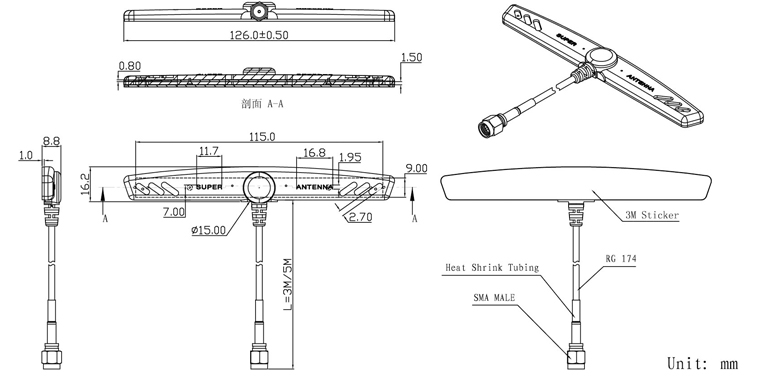 GSM Car Auto Indoor Antenn