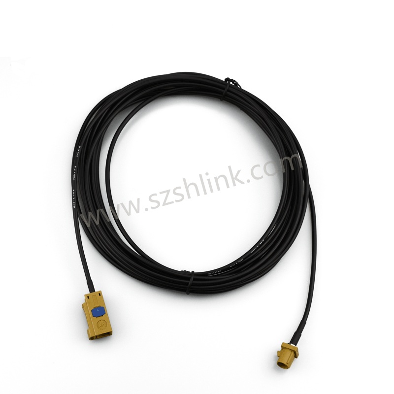 RF coaxial Fakra male connector with RG174 cable assembly SH-Link.