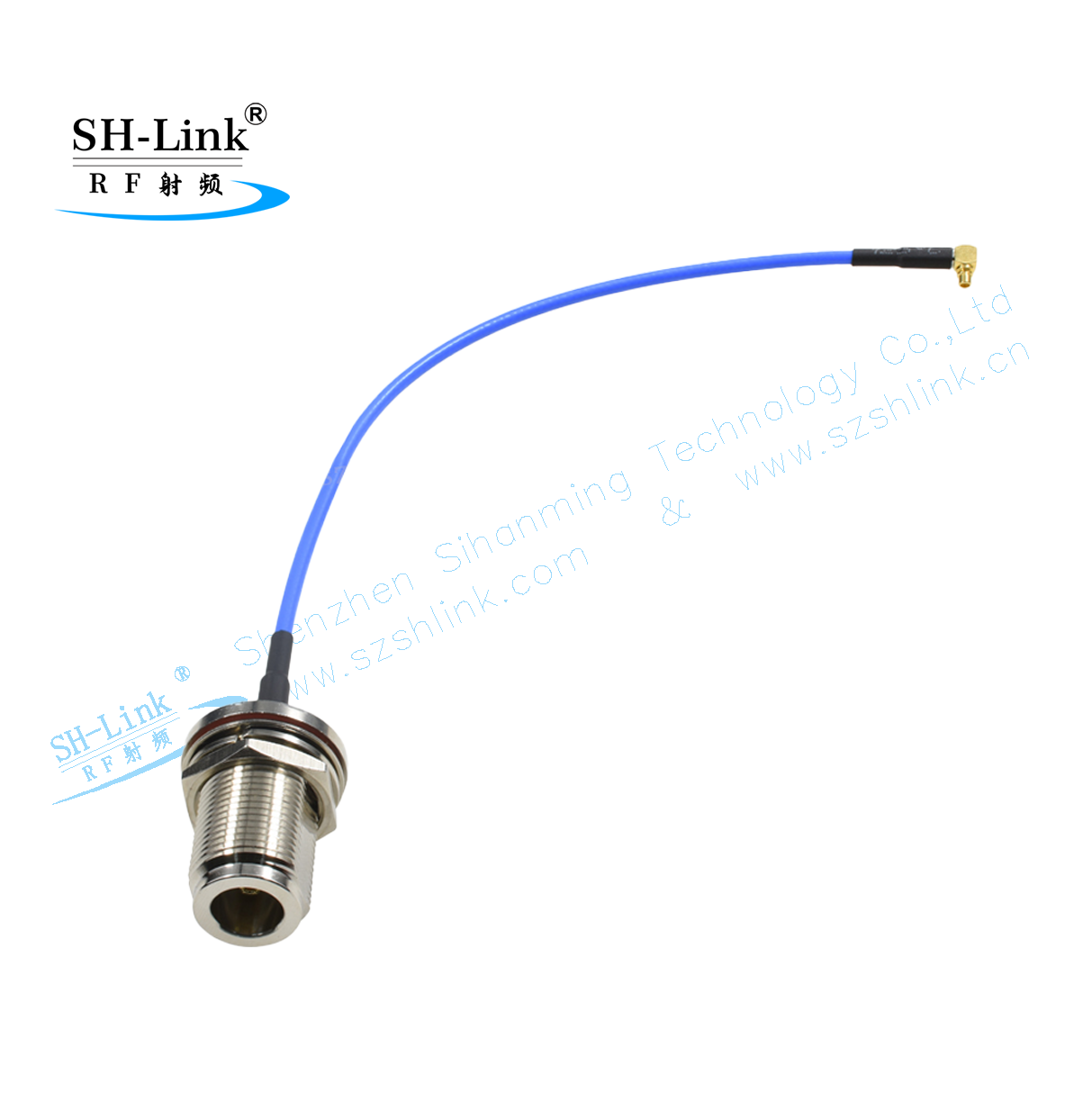 The RF N connector is connected to the 086 blue wire SH-Link