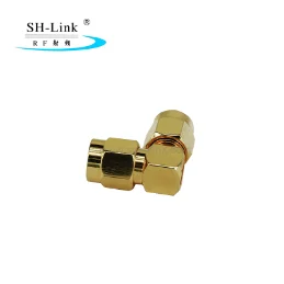 Right angle SMA male to SMA male adapter