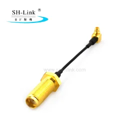 SMA female to Right angle MMCX male connector ,RG174 coaxial cable assembly