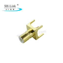 RF straight coaxial SMB male connector, PCB connector,gold plating