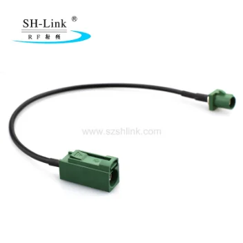 Fakra female E-type to Fakra E-type straight male connector for RG174 cables